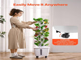 Hydroponic Growing System, 50 Pods Vertical 10 Tiers Hydroponic Tower, Rolling Hydronic Garden with V952-TSSPZZXTWSZDQYEM0V3