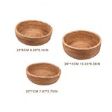 Wicker Basket,Natural Rattan Round Wicker Basket with Lid, Shallow Decorative Organizer for Keys, V1366-AZ2-W-19405