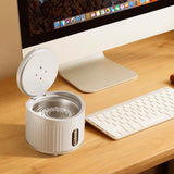 Portable Rechargeable Ultrasonic Retainer Cleaner with 3 Modes for Dentures Aligner Jewelry - White V1263-JX-8208-2