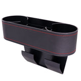 Car Cup Holder Seat Gap Organizer, Multifunctional Cup Drink Holders with PU Leather Cover,Side V1369-AZ3-W-04824
