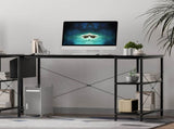 Levede L Shaped Computer Desk Home Desk Black DH1052-120-BK