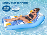 Bestway Inflatable Pool Float Sun Lounger with Cup Holder 163x94cm Blue BW-FLOAT-43402