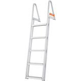 Removable Dock Ladder 5 Steps, 159 kg Load Capacity, Pontoon Boat Ladder with 4'' Wide Step & V952-MTXTCXSJFHXJDO516V0