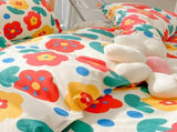 Home Bed Set 4pcs Thickened Brushed Simple Style Breathable Skin Friendly Cotton Bedding Comforter V1294-YM0716-3117220174433