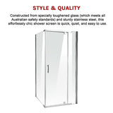 Shower Screen 900x800x1900mm Framed Safety Glass Pivot Door By Della Francesca V63-829051