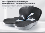 Black-Grey Ergonomic Memory Foam Seat Cushion & Lumbar Support - Relieves Sciatica & V888-ELOSUNG42854