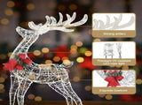 Jingle Jollys Christmas Lights 2pcs Reindeer Set Fairy Light 170 LED Decorations XMAS-MOT-2DEER-WARM