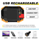 30W Rechargeable LED Work Light, 2000 Lumen Portable USB Battery Lamp with 3 Modes for Camping, V1189-LC-HW-00500