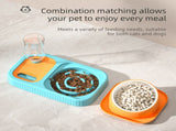 Yellow and Green Cat & Dog Feeding Station with Water Dispenser Elevated Stainless Steel Pet Bowl V888-ELOSUNG53317