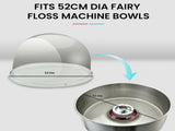 EUROCHEF Commercial Fairy Floss Cotton Candy Maker Machine Bubble Cover 52cm V219-FODFLSEUCACV9