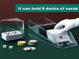 Blackjack Shoe and Discard Tray Clear Acrylic Blackjack Dealing Shoe Card Dispenser for Playing V1258-DP02-C-2742
