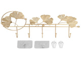 Wall Coat Rack Ginkgo Leaf Design Simple Elegant Style Wide Application Wall Mounted Coat Rack for V1294-YM0715-3115220053411