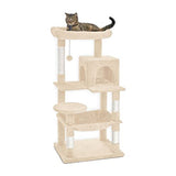 Floofi 118cm Plush Cat Condo Cat Tree Beige V227-3331641023062