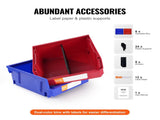 Plastic Storage Bin, , Hanging Stackable Storage Organizer Bin, Blue/Red, V952-DDWLX6G00000096OEV0