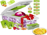 Vegetable Chopper with Container for Salad Prep Green V1263-JX-7122-2
