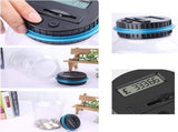 Digital Piggy Bank UK Coin Counter - Large Transparent Piggy Bank with LCD Screen - Piggy Bank as a V1259-DP01-BO-213