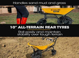 Baumr-AG 40V Battery Powered Wheelbarrow Motorised Electric, 100L Bucket Volume, 3 Wheel, 260KG, V219-GDTPBWBM9CEA