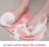 Foot Back Cleaning Pad, 2024 Upgrade Foot Scrubber Mat Slip Suction Cups Foot Scrubber, V1258-DP02-F-826