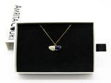Gift Box - Aroma Necklace 925 Silver, Gold coated - Green Shell Ocean Depth Purify Oil V760-GBAJ - 16