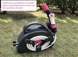 Retractable Garden Hose Reel 37.7Ft Portable Water Hose Reels for Outside with 3-in-1 Sprayer Nozzle V1294-YM0901-H49297P-EU