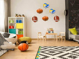 12 Pack Wall Mount Ball Display Ball Storage Ball Rack Ball Holder for Basketball Football V1370-AZ4-10586