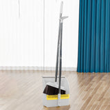 Broom and Dustpan Set, Long Handle Broom and Dustpan Set, Broom with Stand Up Dustpan Combo Set, for V1369-AZ3-W-09677