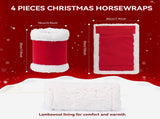 Christmas Horse Leg Wraps Standing Wraps for Horses red Horse Leg Protectors Horse Leg Wraps Wraps V1192-AZ-W-3013