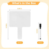 30 Sets Handheld White with Pens, Double Sided Dry Erase Signs, 9.06" x 6.89", Handheld White V1369-AZ3-W-08701