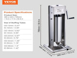 Manual Sausage Stuffer, 7 L / 15 LBS Vertical Sausage Machine, Dual-Speed Meat Stuffer, Made of V952-SDLSBXGGCJ7L5STTEV0