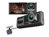 BDI C309 3-Camera 1080P Front & 720P Inside 2 Inch Screen 480P Back Dash Cam V28-ELEBDIC309