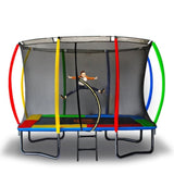 Kahuna Trampoline 8 ft x 11 ft Outdoor Rectangular Rainbow TRA-FJP-RCT-0811-RB