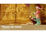 2.1M Christmas Tree LED Solar Warm Jingle Jollys XMAS-FAIRY-SOLAR-7FT-WARM