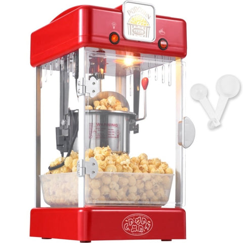 VEVOR Popcorn Popper Machine Tabletop Popcorn Maker 300W 2.5 Oz Red V952-TSBMHJHS25OZ32RWAV3