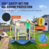 5FT Trampoline for Kids, 60" Indoor Outdoor Trampoline with Safety Enclosure Net, Basketball Hoop V952-DWYXBC5YCDWYPRW3SV0