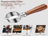 Generic 51mm Bottomless Portafilter Set with 3-Ear Handle and 2 Powder Trays - Stainless Steel V1192-AZ-W-28667