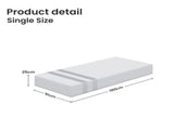 25cm Single Reversible Gel Memory Foam Mattress BedStory Medium & Firm XFGH-MA-H-MF-25-S-WH
