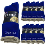 9 Pairs MERINO WOOL SOCKS Mens Heavy Duty Premium Thick Work Socks Cushion BULK - Blue - 6-11 V563-9AUSOCKS-BLUE-6-11
