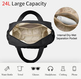 Sports Bag - Waterproof Travel Bag - 24 Liter Carry Bag - Zippered - Lightweight and Durable V1188-ZXY-131-773