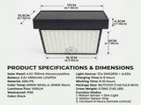 Solar Powered Outdoor LED Floodlight with Remote Control Motion Sensor, Dual Charging via Solar V1341-ZY-68KVS8NF-3000KWARM