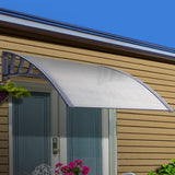 Instahut Window Door Awning Canopy 1.5mx3m Transparent Sheet Grey Plastic Frame AWN-15X3-CLR