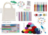 73 PCS Crochet Kit for Beginners - Complete 27 Crochet Starter Kit with Ergonomic Hooks,Yarn V1192-AZ-W-32086
