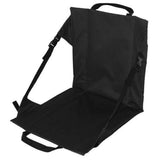 Black Folding Chair with Simple Design, 1 Piece, 16.1x16.1in, Oxford Cloth Seat for Indoor and V1192-AZ-W-27822