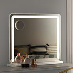 Embellir Makeup Mirror 60x50cm Hollywood Vanity with LED Light Tabletop White MM-E-FRAME-5060LED-WH