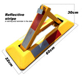 Triangle Lockable Parking Barrier Fold Down Vehicle Security Car Parking Lock Safety Reflective V891-CAR-PBTR-X1