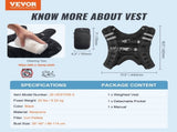 Weighted Vest, 20 lbs Weight Vest with Reflective Stripe, Adjustable Buckle Body Weight Vest for Men V952-GDZLKXTS20LB3OHMJV0