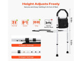 Bed Rail for Elderly, Bedside Assist Rails with Supporting Leg and PU Handrail, Adjustable Height V952-TBZCCBSTBZCBPSMCX001V0