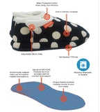 ARCHLINE Orthotic Slippers CLOSED Arch Scuffs Pain Moccasins Relief - EUR 40 V563-AS301-BKWH-40