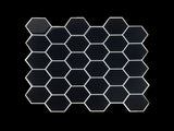 Tiles 3D Peel and Stick Wall Tile Hexagonal Mosaic Black 10 Sheets V63-837081