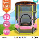 Kahuna Mini 4.5 ft Trampoline Yellow Pink TRA-FJP-45-YLPK