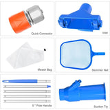 Robot Pool Swimming Pool Maintenance Kit with Vacuum and Pool Skimmer, 5 Handle Handles, Leaf Bag V1237-ZY-528-252